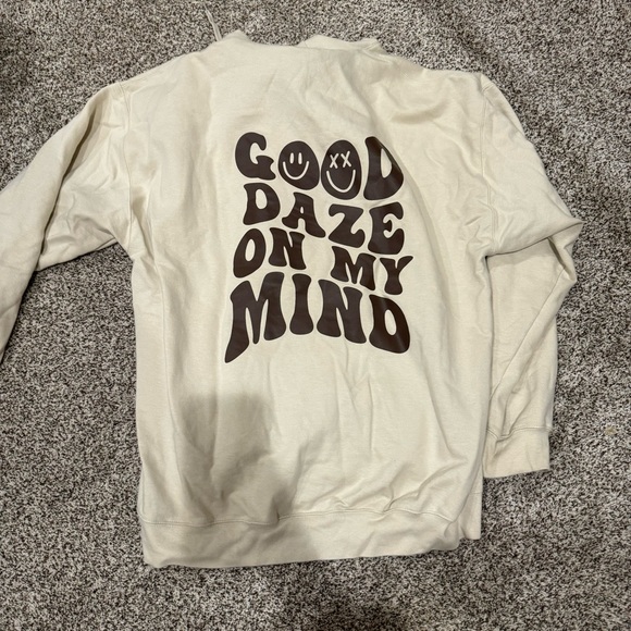 Happy daze cream hoodie size XL - Picture 3 of 3